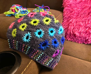 Fruit Loops Hat Kit (1 skein +5 20g accent colors)