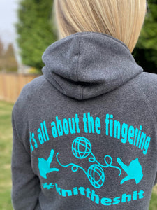 “It’s All About the Fingering” Iron-on Fingers Yarn Decal (set of 2)